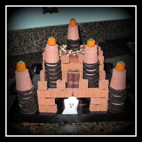 How to Make a Chocolate Halloween Ghost Castle Cake - Cooking for the Holidays