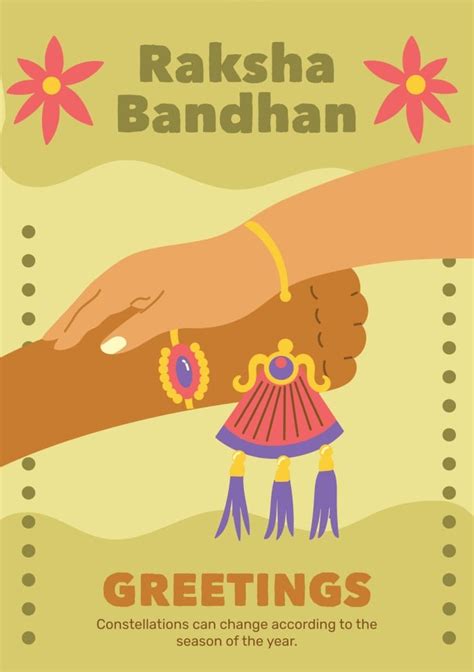 Edit this Hand-drawn Colorful Raksha Bandhan Card template online