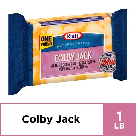 Kraft Colby Jack Cheese Block, 16 oz Wrapper - Walmart.com - Walmart.com