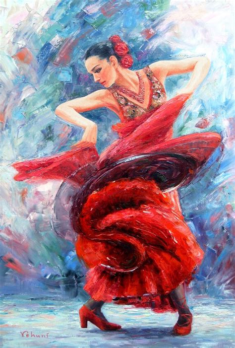 The Dance of Fire Original Oil Painting on Stretched Canvas