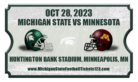 Michigan State Spartans vs Minnesota Golden Gophers Football Tickets | 10/28/23