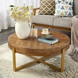 GEXPUSM Coffee Tables for Living Room, Mid-Century Modern Round Coffee ...