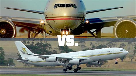 Airbus A340 vs Boeing 777 - YouTube