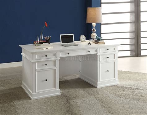 Daiki 92255 Office Desk in White by Acme