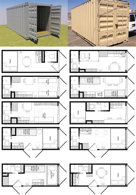 Container House - 20 Foot Shipping Container Floor Plan Brainstorm Tiny ...