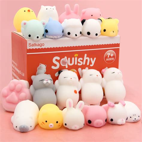 10/20PCS NEW Mochi Squishy Toys Satkago Mini Squishies Mochi Animals ...