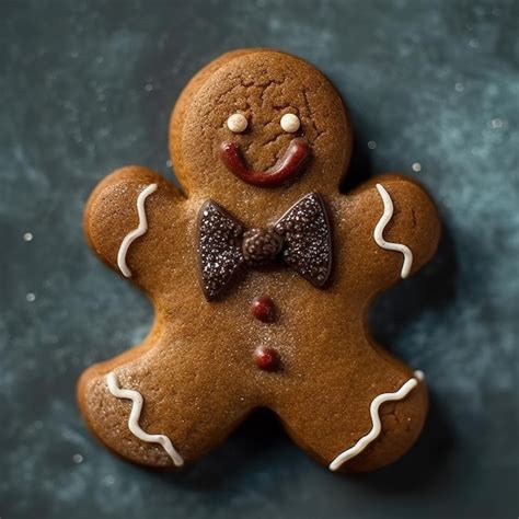 Premium AI Image | Gingerbread man Christmas cookie