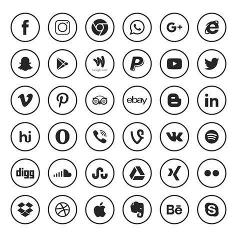 Social media icons Vector | Free Download