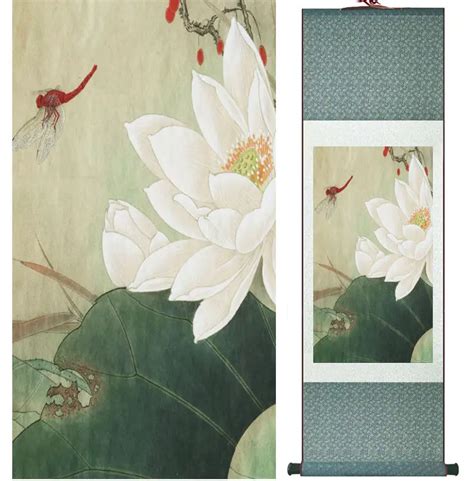 Lotus painting Water lily painting Chinese wash painting home ...