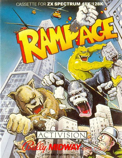 Rampage Video Game (Bally Midway 1986) 80s Video Games, Arcade Video ...