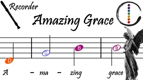 Amazing Grace - Recorder Beginner Sheet Music with Easy Notes & Letters - YouTube