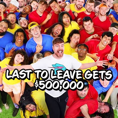 MrBeast - Last Out Of 100 PEOPLE To Leave Circle Gets $500,000