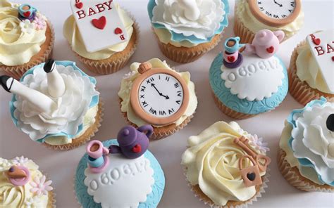 Alice In Wonderland cakes / cupcakes baby shower, cake decorator st helens