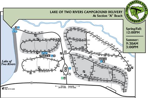 Algonquin Park Lake Of Two Rivers Campground Map - The Portage Outpost