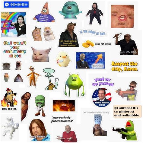 Meme Stickers #2 | Meme stickers, Meme sticker, Print stickers