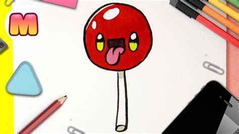 HOW TO DRAW KAWAII SWEETS easy kawaii drawings Draw a Chupachus