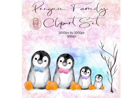 Penguin Family Clipart Graphic by Marelia Designs · Creative Fabrica