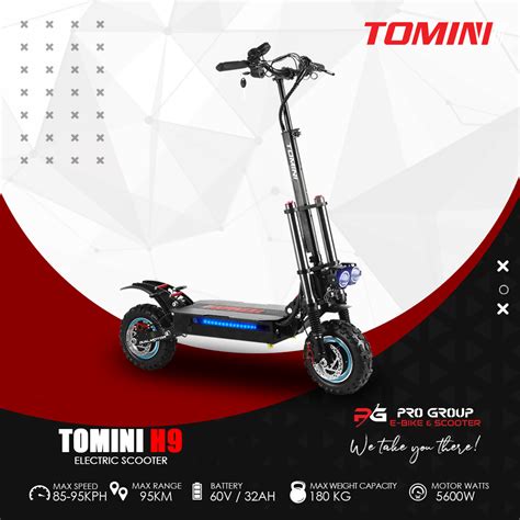 Tomini H9 Electric Racing Scooter - Pro Group Electric Bike and Scooters Philippines