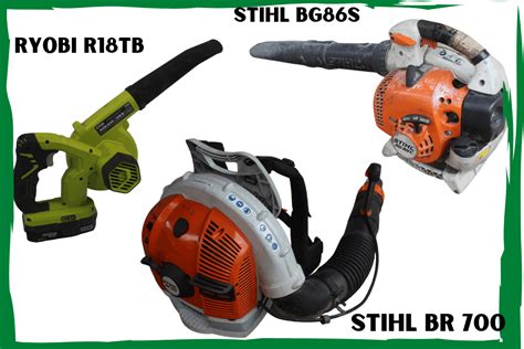 Ryobi R18TB v Stihl BG86S & BR700 - Leaf Blower Comparison - Gardeners By Trade