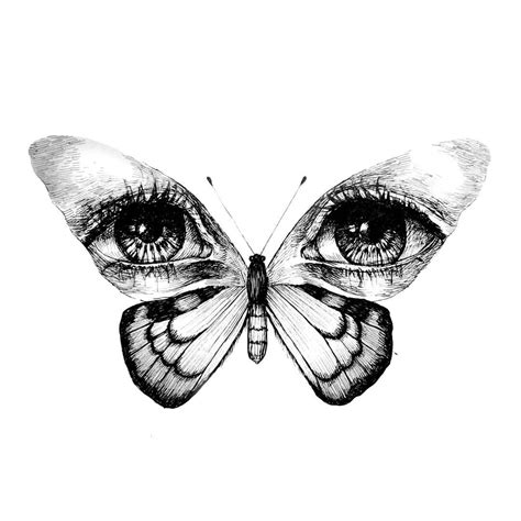 #wings #butterfly #eyes #drawing #illustration #bw | Tatuaggi ...