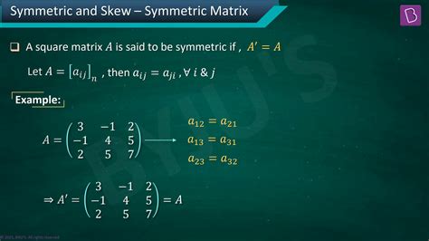 SOLUTION: Symmetric and skew symmetric matrix - Studypool