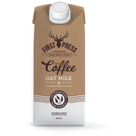 First Press Iced Coffee Oat Milk Double Shot 350ml | Woolworths