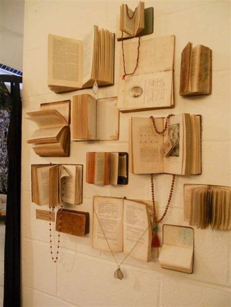 Book decor, Book display, Book crafts