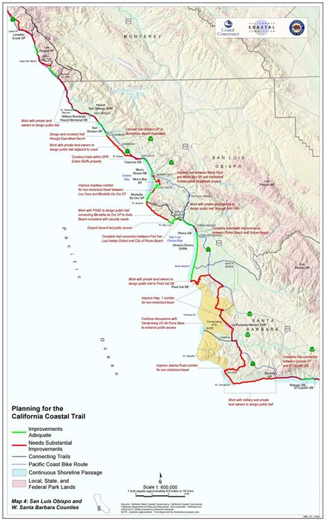 California Coastal Trail - Pacific Coast Bike Route Map California | Printable Maps