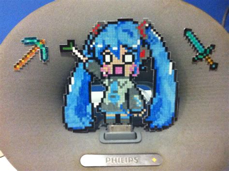 Hatsune Miku and Minecraft Pixel Art by CupidAyame on DeviantArt