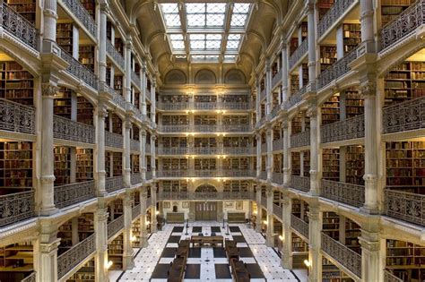 george peabody library, baltimore | Arquitectura, Libros de biblioteca, Bibliotecas viejas