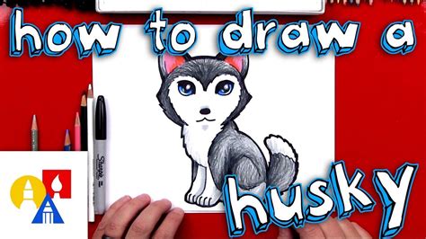 How To Draw A Cartoon Husky | Art for kids hub, Squiggle art, Art and craft videos