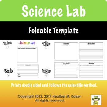 Science Lab Foldable Template by TechedOutTeacher | TPT