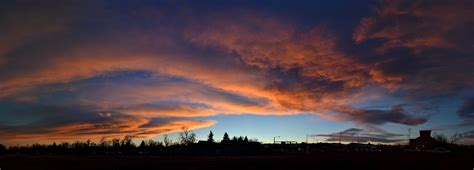 Orange Stratus Clouds Sunset Panoramic, 2012-01-10 - Sunsets | Colorado Cloud Pictures