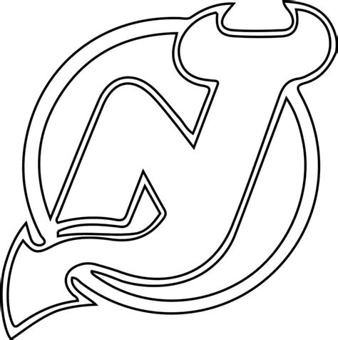 New Jersey Devils Logo coloring page - Download, Print or Color Online ...