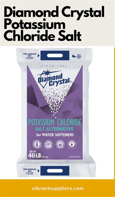 Diamond Crystal® Potassium Chloride Salt | Water softener salt, Potassium chloride salt, Water ...