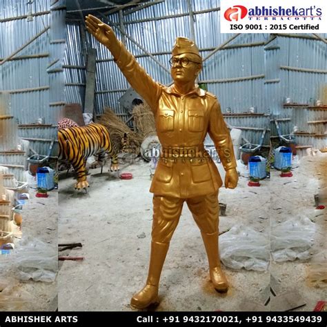 Fiber Golden Netaji Subhas Chandra Bose Statue, Size: 6 Feet, Indoor and Outdoor at best price ...