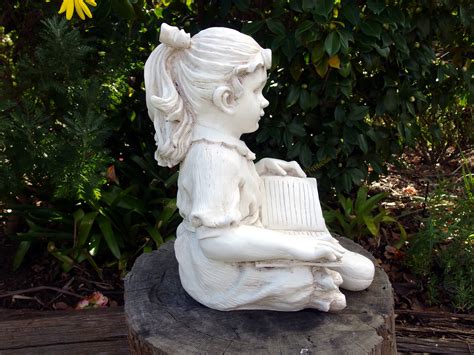 Girl reading Book Garden Statue Ornament 45 cm - Cam and Deb's Store