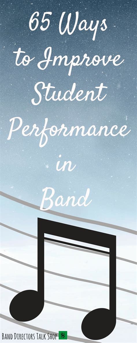 ONE Thing That Improved Student Performance in Band (well, really 64 things (With images ...