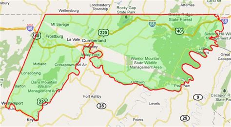 Alleghany County Map | County map, State forest, Allegany county