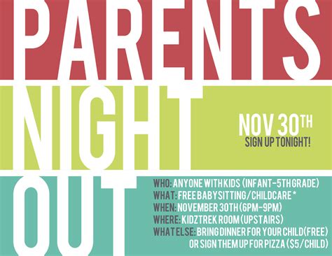 Parents Night Out Kids Night Out, Family Fun Night, Advertising Methods, Parent Night, Free Psd ...