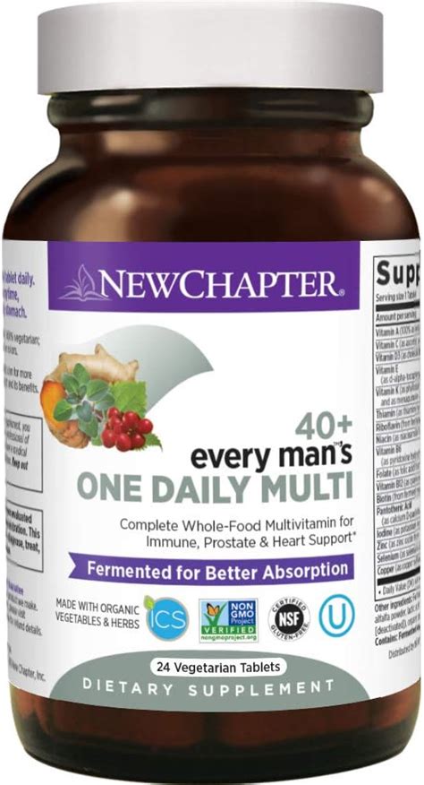 Amazon.com: New Chapter Men's Multivitamin, Every Man's One Daily 40 ...