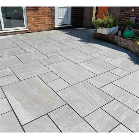 Light Grey Outdoor Tiles: Kandla Modular Tile Patio Packs