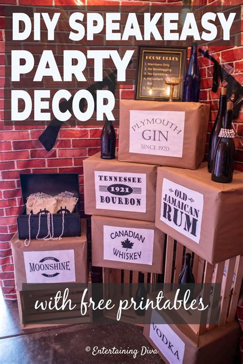 Roaring 20s speakeasy party entrance decor with free printables – Artofit