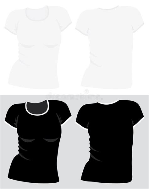 Female Blank T Shirt Template