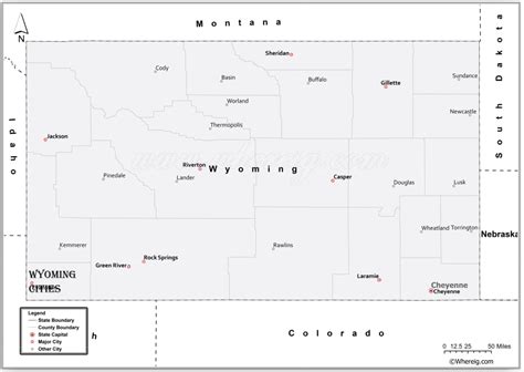 Map of Cities in Wyoming, List of Wyoming Cities by Population - Whereig.com