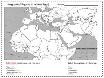 Ancient Egypt Label Map and Map Quiz by Ashley Duvall | TpT