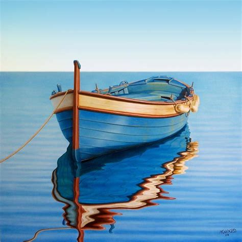 wooden boat by Horacio Cardozo | Arte de barcos, Paisaje marino ...