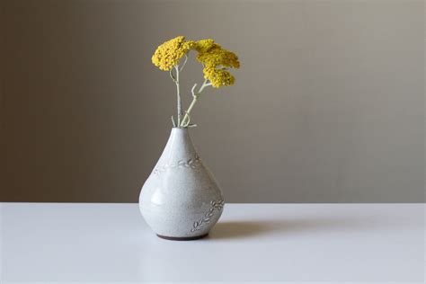 Ceramic White Bud Vase Handmade Pottery Small Clay Vase | Etsy | Handmade pottery, Handmade ...