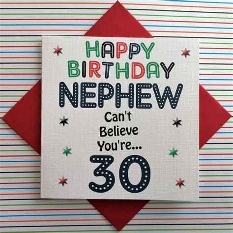 Happy 30th Birthday Nephew Can't Believe you're 30 | Etsy