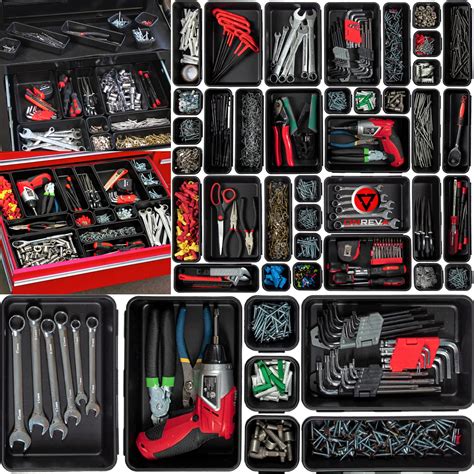 Buy 32pcs Tool Box Organizer Tray Dividers Set, Toolbox Organizer and Storage Trays Kit ...